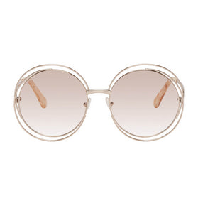 Chloe Silver Circular Spiraling Sunglasses