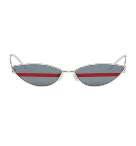 Gentle Monster Silver Stripe Poxy Sunglasses
