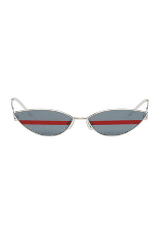 Gentle Monster Silver Stripe Poxy Sunglasses
