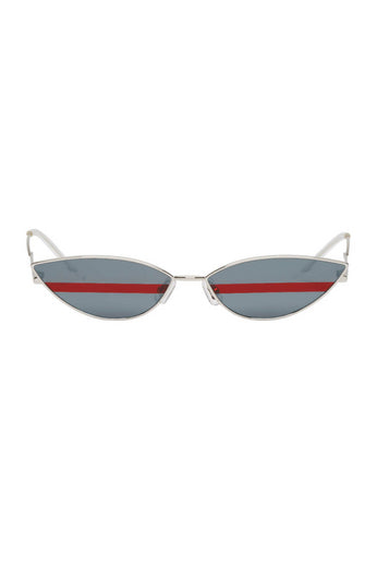 Gentle Monster Silver Stripe Poxy Sunglasses
