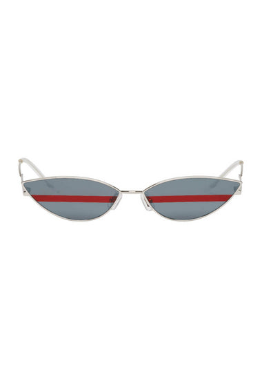 Gentle Monster Silver Stripe Poxy Sunglasses