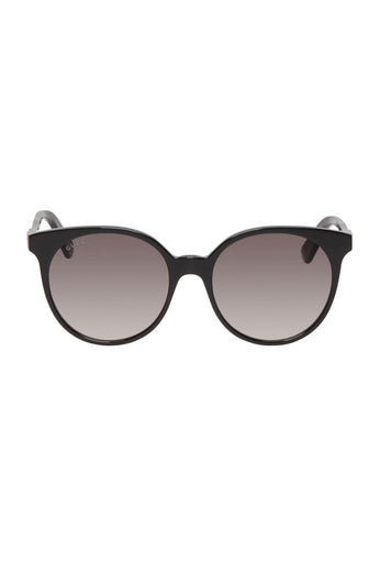 Gucci Black Grey Round Sunglasses