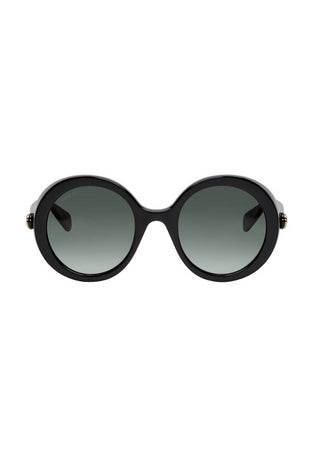 Gucci Black Round Frame Sunglases