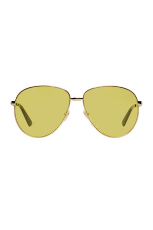 Gucci Gold Aviator Sunglasses