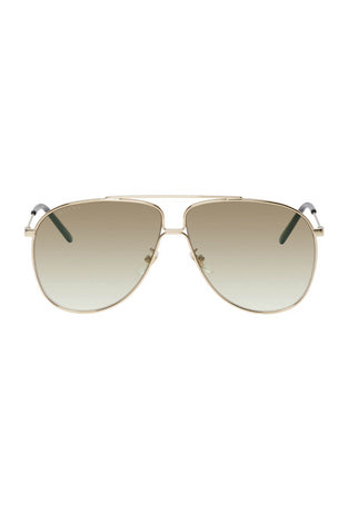 Gucci Gold Ultra Light Aviator Sunglasses