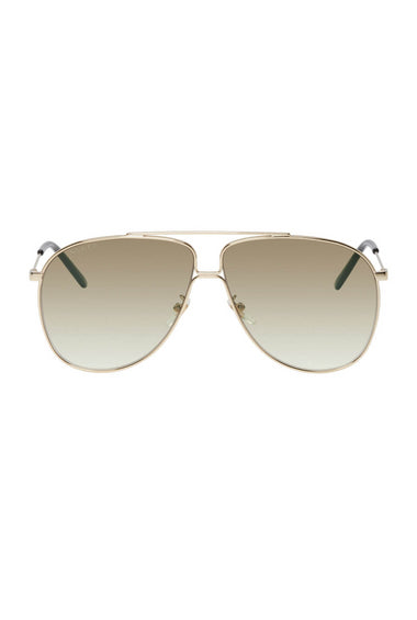 Gucci Gold Ultra Light Aviator Sunglasses