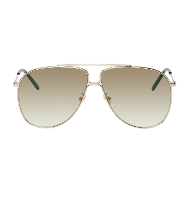 Gucci Gold Ultra Light Aviator Sunglasses