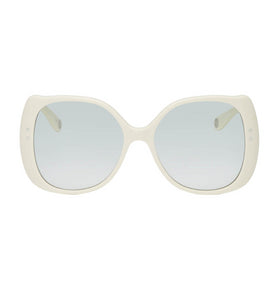 Gucci Off White Oversized Circular Sunglasses