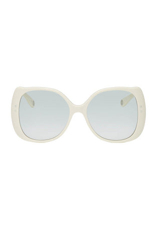 Gucci Off White Oversized Circular Sunglasses