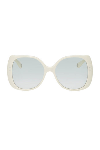 Gucci Off White Oversized Circular Sunglasses
