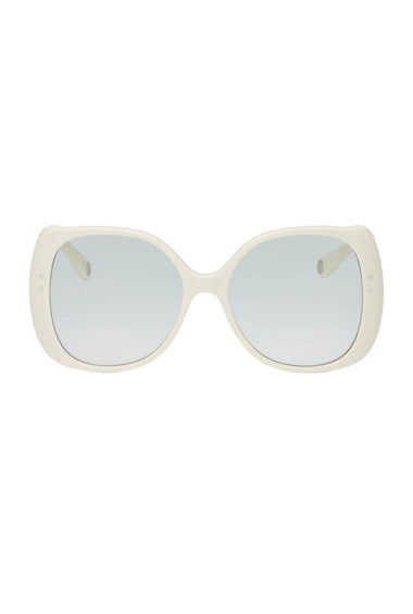 Gucci Off White Oversized Circular Sunglasses